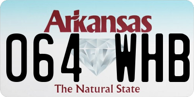 AR license plate 064WHB