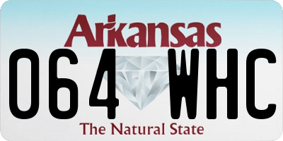 AR license plate 064WHC