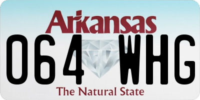 AR license plate 064WHG