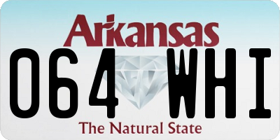 AR license plate 064WHI