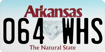 AR license plate 064WHS