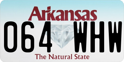 AR license plate 064WHW