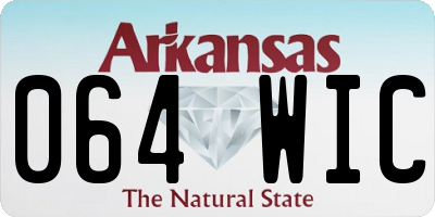 AR license plate 064WIC