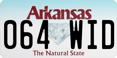 AR license plate 064WID