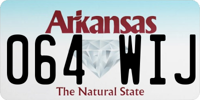 AR license plate 064WIJ