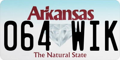 AR license plate 064WIK
