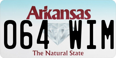 AR license plate 064WIM