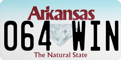 AR license plate 064WIN
