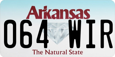AR license plate 064WIR