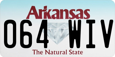 AR license plate 064WIV
