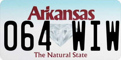 AR license plate 064WIW