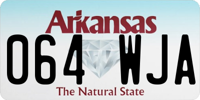 AR license plate 064WJA