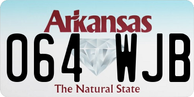AR license plate 064WJB