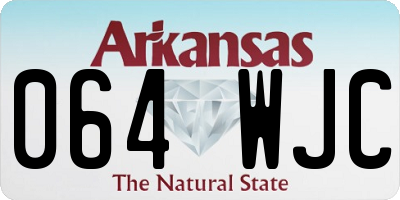 AR license plate 064WJC