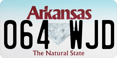 AR license plate 064WJD