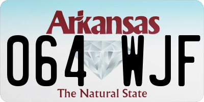 AR license plate 064WJF