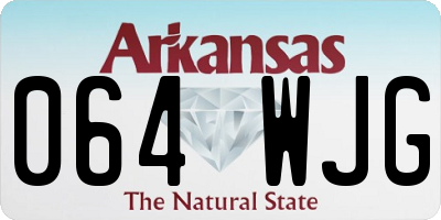 AR license plate 064WJG