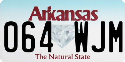 AR license plate 064WJM