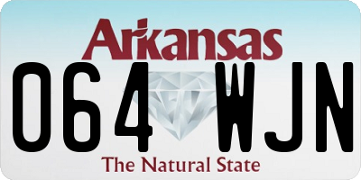 AR license plate 064WJN