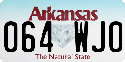AR license plate 064WJO