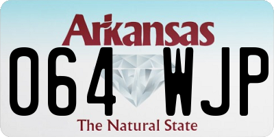 AR license plate 064WJP