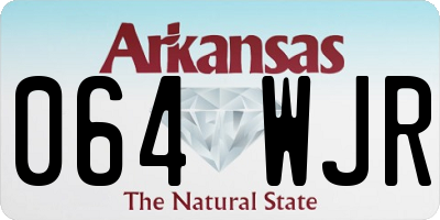 AR license plate 064WJR