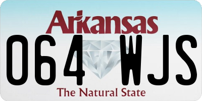 AR license plate 064WJS