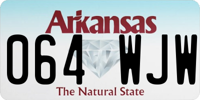 AR license plate 064WJW
