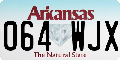 AR license plate 064WJX
