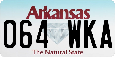 AR license plate 064WKA
