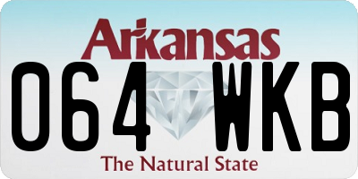 AR license plate 064WKB
