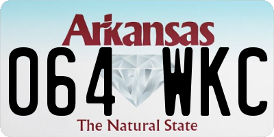 AR license plate 064WKC