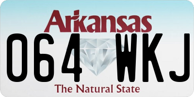 AR license plate 064WKJ