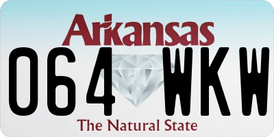 AR license plate 064WKW