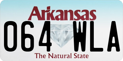 AR license plate 064WLA