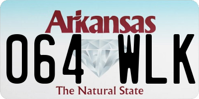 AR license plate 064WLK