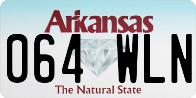 AR license plate 064WLN