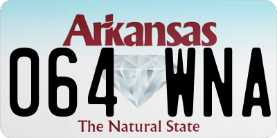 AR license plate 064WNA