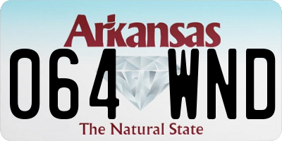 AR license plate 064WND