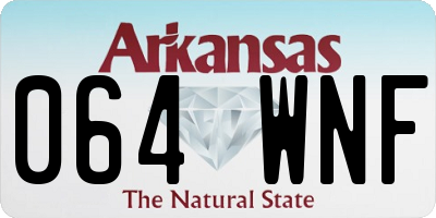 AR license plate 064WNF