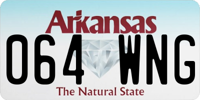 AR license plate 064WNG