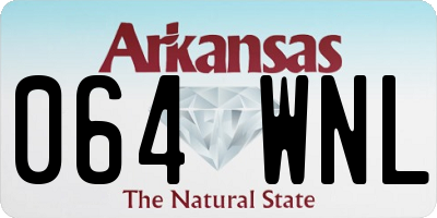 AR license plate 064WNL
