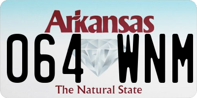 AR license plate 064WNM