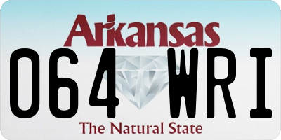 AR license plate 064WRI