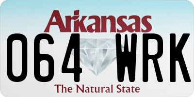 AR license plate 064WRK