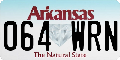 AR license plate 064WRN