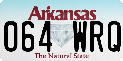 AR license plate 064WRQ