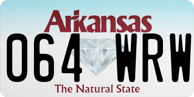 AR license plate 064WRW