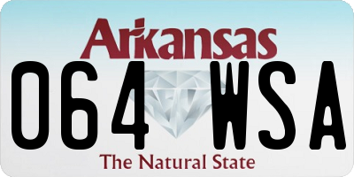 AR license plate 064WSA