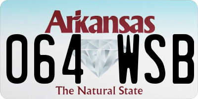 AR license plate 064WSB
